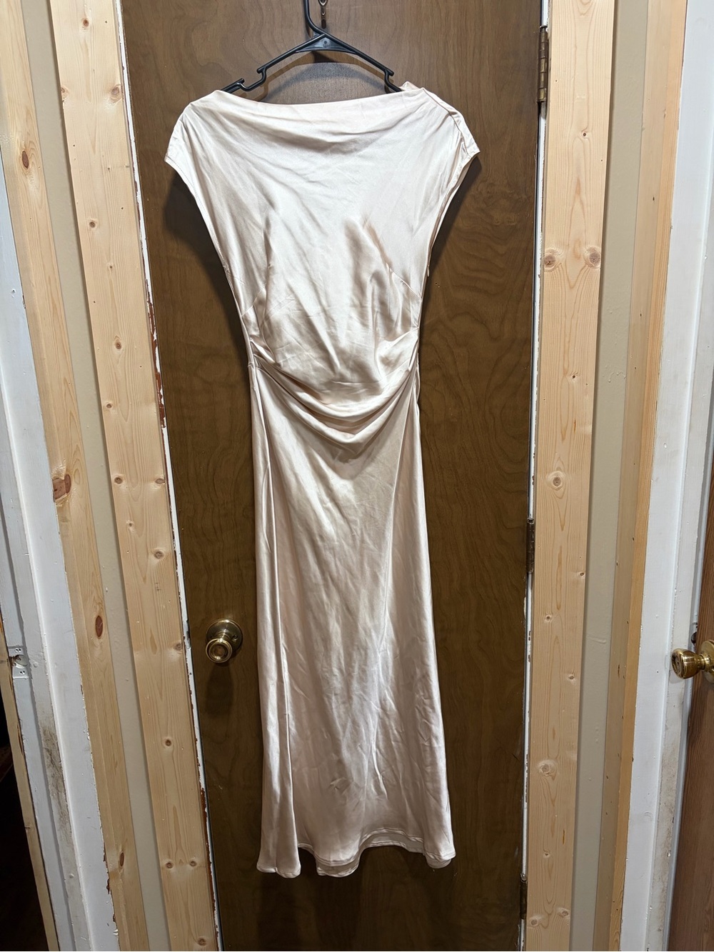 Hello Molly Cream Ruched Maxi Dress